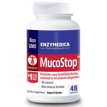 Enzymedica, mucostop, 48 cápsulas