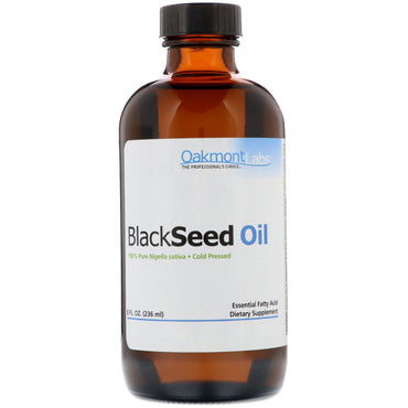 Oakmont Labs, Aceite de semilla negra, prensado en frío, 8 fl oz (236 ml)