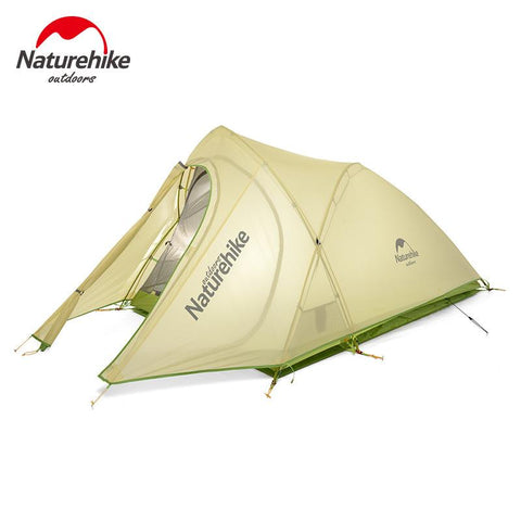 Naturehike-tienda de campaña para 2 personas, 1,7 KG, tela de silicona 20D, doble capa, impermeable, NH, ultraligera para exteriores, tienda de campaña para senderismo