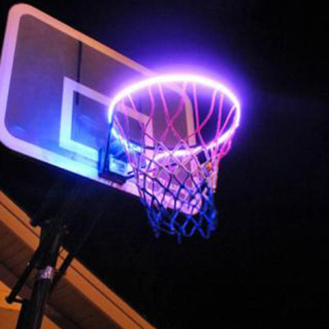 1 stks led basketbalring licht basketbal velg veranderende inductie lamp schieten hoepels zonne-licht spelen 's nachts led-strip lamp