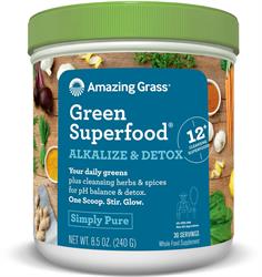 Green Superfood Alkalize Detox 240g (commander en simple ou 12 pour le commerce extérieur)