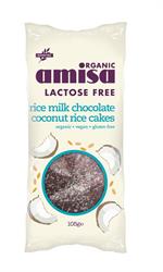 Org Lactose Free Rice Milk Choc Coconut Rice Cakes 105g (order in singles or 12 for trade outer)