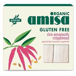 Pan crujiente de arroz y amaranto orgánico sin gluten Amisa 120 g (pedir por separado o 12 para el comercio exterior)