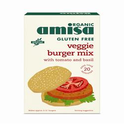 Mezcla para hamburguesas orgánica sin gluten Amisa - Tomate y hierbas 140 g