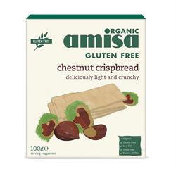 Amisa Crispbread - Chestnut Organic 100g (สั่งเดี่ยวหรือ 12 ชิ้นเพื่อค้าขายนอก)