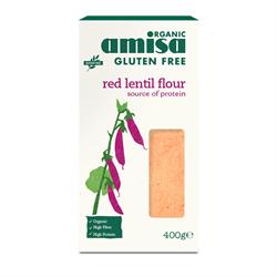 Harina de lentejas rojas sin gluten ecológica 400g