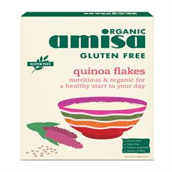 Flocos de quinoa sem glúten orgânicos Amisa