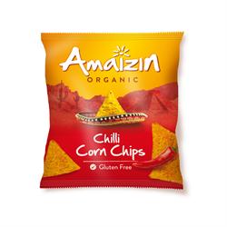 Corn Chips - Chili - Organic - Busta da 75g (ordinare in pezzi singoli o 16 per commercio esterno)