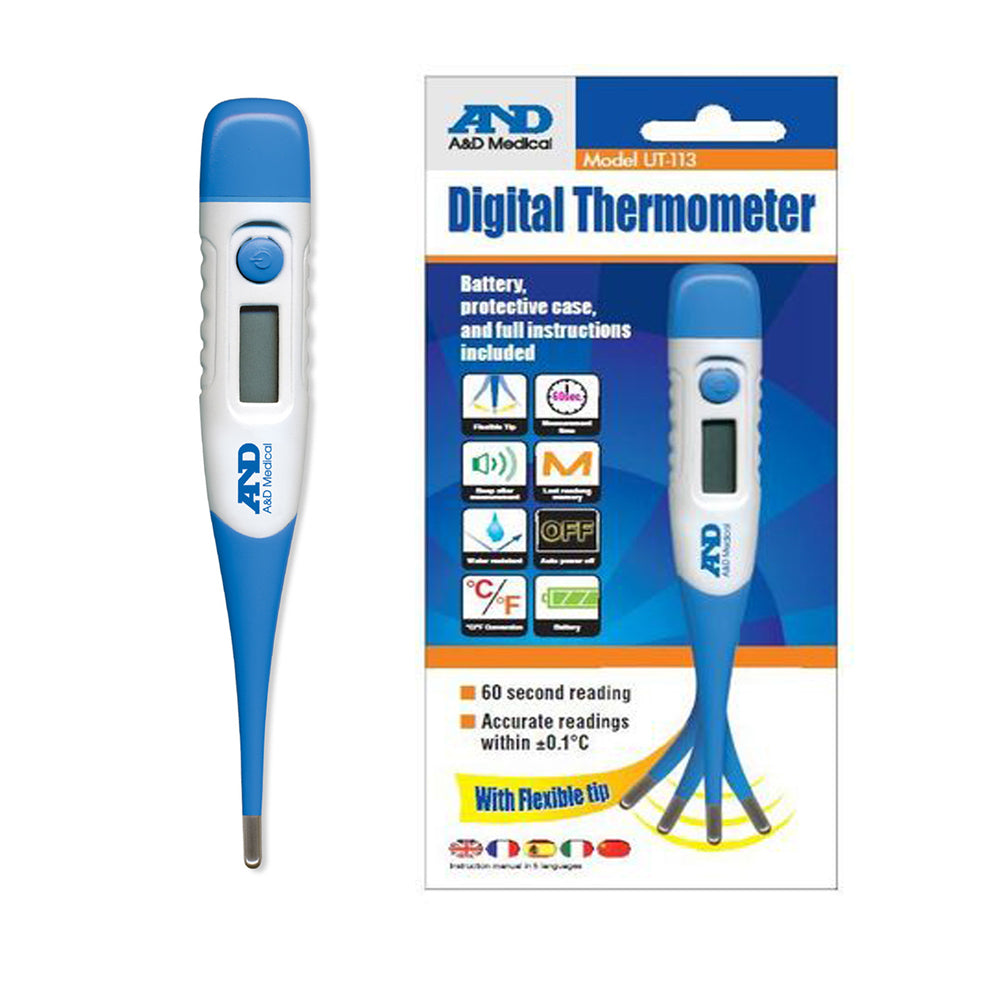 E termômetro digital | ponta flexível | 60seg, desligamento automático