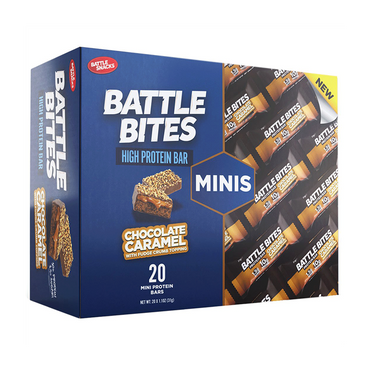 Battle snacks batalha mordidas minis 20x31g / chocolate caramelo