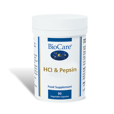 Biocare hcl y pepsina, 90 cápsulas