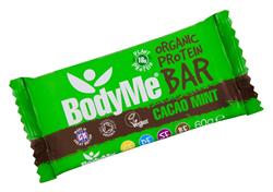 Barre protéinée végétalienne biologique - Cacao Menthe 60 g (commandez-en 12 pour l'extérieur au détail)