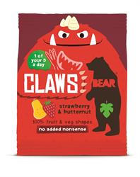 BEAR Claws Erdbeere & Butternuss 18g (18 Stück für den Einzelhandel bestellen)