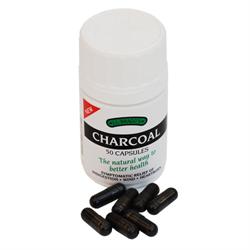 Houtskool 300 mg - 50 capsules (bestellen per stuk of 12 voor inruil)
