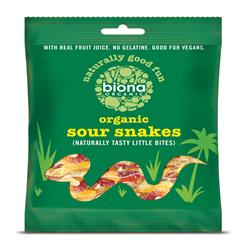Organic Sour Snakes 75g (order in singles or 12 for trade outer)