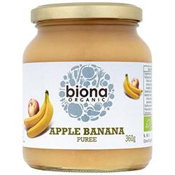 Bio-Apfel- und Bananenpüree – ohne Zuckerzusatz, 350 g