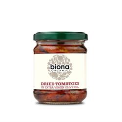 Økologiske tørrede tomater i ekstra jomfru olivenolie 170g