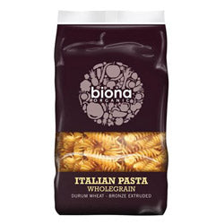Organic Wholewheat Fusilli 500g (order in singles or 12 for trade outer)