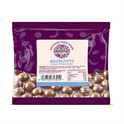Noisettes enrobées de chocolat nature Bio 70g (commander en simple ou 12 pour le commerce extérieur)