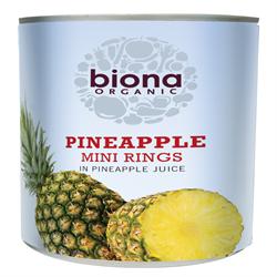 Mini Pineapple rings in Pineapple juice Organic 425g