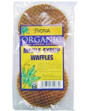 Waffles de jarabe de arce orgánico 175 g (pedir por separado o 12 para el comercio exterior)