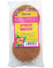 Økologiske aprikosvafler 175g (bestill i single eller 12 for bytte ytre)