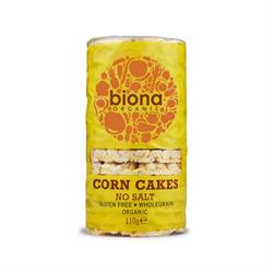 옥수수 케이크 무염 유기농 - 100% 옥수수 110g(단품으로 주문, 외장용으로 12개 주문)