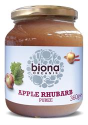 Bio-Apfel-Rhabarber-Püree – ohne Zuckerzusatz, 360 g