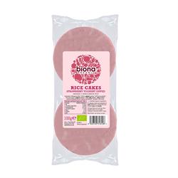 Organic Strawberry Yoghurt Coated Rice Cakes 100g (order in singles or 12 for trade outer)