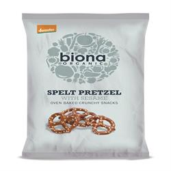 Organic Spelt Pretzels with Sesame 125g (order in singles or 12 for trade outer)