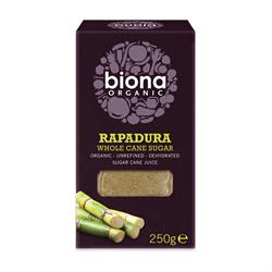 Biona Sucre de Canne Complet Rapadura/Sucanat Bio 250g (commander en simple ou 8 pour le commerce extérieur)