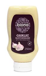 Biona Organic Garlic Mayo - Squeezy 250ml (order in singles or 8 for trade outer)
