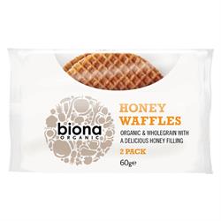 Waffles de miel orgánicos Biona - paquete de 2 (pedir por separado o 10 para el comercio exterior)