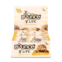 Bounce V Life Vegan Protein Energy Ball الكاكاو الفول السوداني صندوق من 12 (طلب فردي أو 12 للبيع بالتجزئة الخارجي)