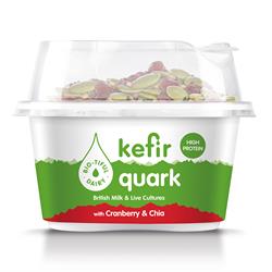 Kefir Quark tranebær og chia 170g (bestill i enkeltrom eller 8 for bytte ytre)
