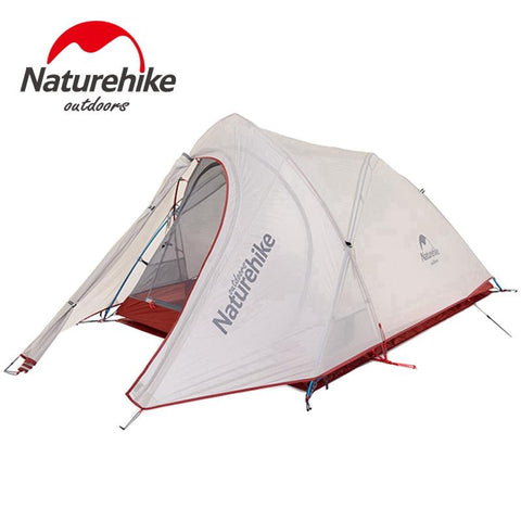 Naturehike 1.7KG   2 Person Camping Tent 20D Silicone Fabric Double Layers Rainproof NH Outdoor Ultralight Camping Hiking Tent