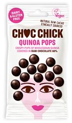 Quinoa éclaté enrobé de chocolat cru 60 % 30 g (commander par multiples de 3 ou 18 pour l'extérieur au détail)