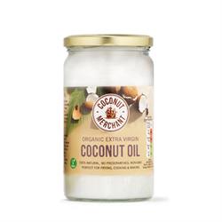 Rå økologisk ekstra jomfru kokosnøttolje 1L (bestill i single eller 12 for bytte ytre)