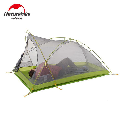 Naturehike 1.7KG   2 Person Camping Tent 20D Silicone Fabric Double Layers Rainproof NH Outdoor Ultralight Camping Hiking Tent