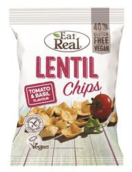 Eat Real Chips di Lenticchie Pomodoro Basilico 113g (ordinare in pezzi singoli o 10 per commercio esterno)