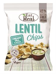 Mangez de vraies chips de lentilles crémeuses à l'aneth 113g (commander en simple ou 10 pour le commerce extérieur)