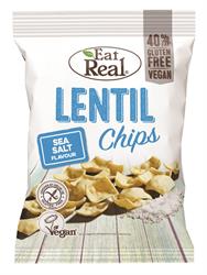 Mangez de vraies chips de lentilles au sel de mer 40g (commander en simple ou 12 pour le commerce extérieur)