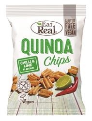 Mangez de vrais chips de quinoa, piment et citron vert 80g (commander en simple ou 10 pour le commerce extérieur)