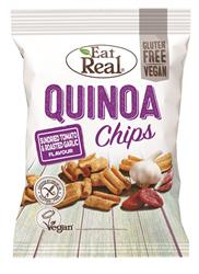 Mangez du vrai quinoa, des tomates séchées au soleil et des chips d'ail rôti 80 g (commander en simple ou 10 pour le commerce extérieur)