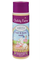 Childs farm gel de baño para cabello y cuerpo mora y manzana orgánica 250ml