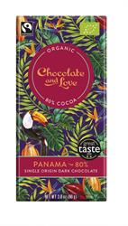 Chocolate panamá extra oscuro orgánico/de comercio justo 80 % (ordene 14 para el exterior minorista)