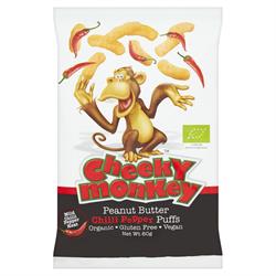 Organic Peanut Butter Chilli Puffs 60g (order 12 for retail outer)