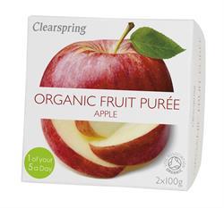 Piure de fructe organice cu mere (2x100g) (comanda in single sau 12 pentru comert exterior)
