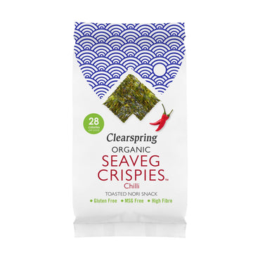 Organic Seaveg Crispies Chilli 5g (comandați unică sau 16 pentru comerț exterior)