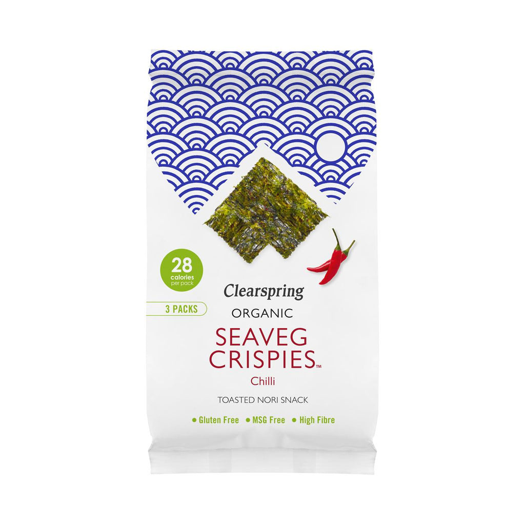 Organic Seaveg Crispies Multipack Chilli 15g (comandați unică sau 8 pentru comerț exterior)